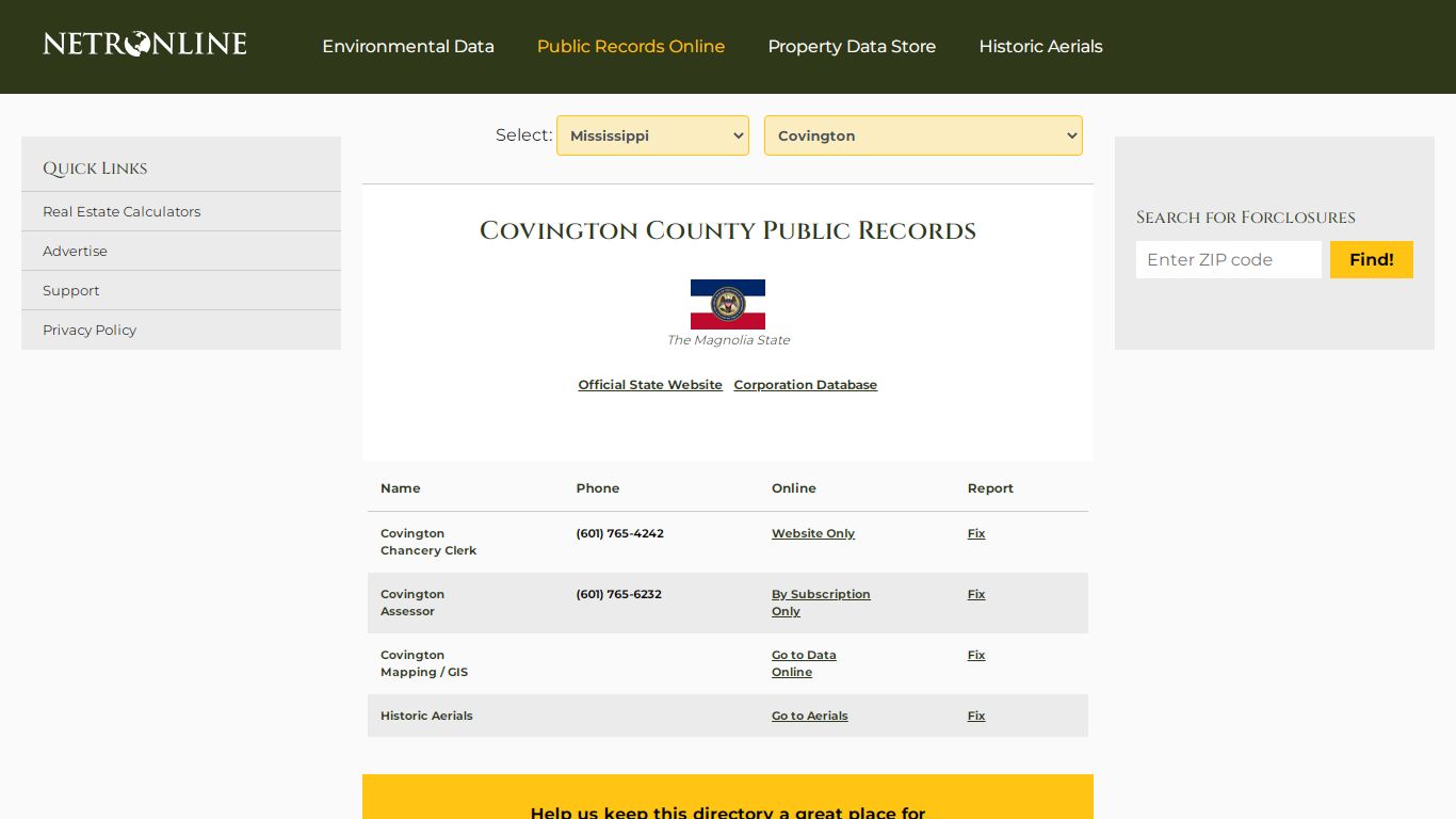 Covington County Public Records - NETROnline.com